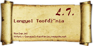 Lengyel Teofánia névjegykártya