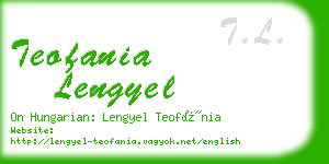 teofania lengyel business card